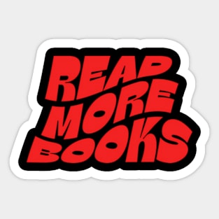 Red Read More Books Sticker